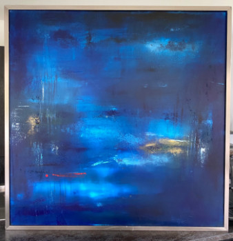Named contemporary work « Bleu light », Made by BARTH MROZ