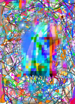 Named contemporary work « los limites de los pixeles », Made by DANTE