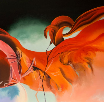 Named contemporary work « L’oiseau du Paradis », Made by SYLVIE