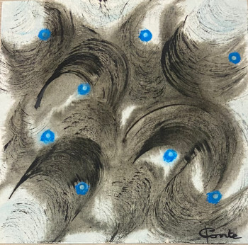 Named contemporary work « Les yeux bleus », Made by PAOLA CONTE « PAO »