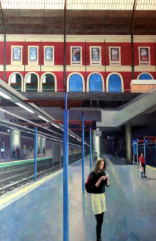 Named contemporary work « Estación de Príncipe Pío », Made by CONSUELO HERNáNDEZ