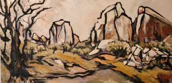 Named contemporary work « LES BAUX EN PROVENCE », Made by BOURILLON KAO