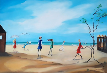 Named contemporary work « Délires à la plage », Made by SYLE LM