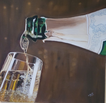 Named contemporary work « Champagne », Made by BRIGITTE