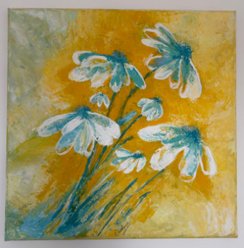 Named contemporary work « Fleurs », Made by CAROLINA