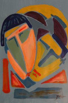 Named contemporary work « Couple », Made by JEAN-PIERRE ALLANO