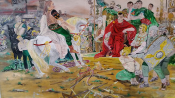 Named contemporary work « Vercingétorix dépose les armes », Made by MO