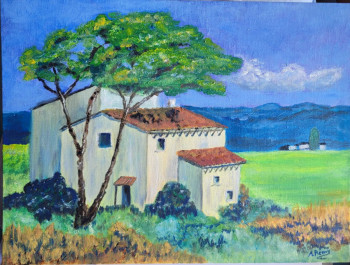 Named contemporary work « Mas provençal », Made by ANNE LEFèVRE RéMY