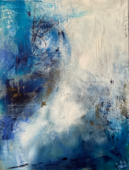 Named contemporary work « Averse de bleus », Made by BARTH MROZ