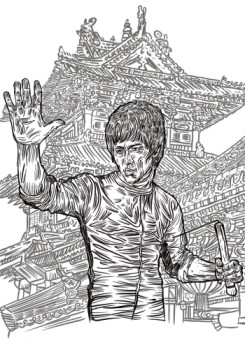 Named contemporary work « Bruce Lee », Made by ERIC ERIC