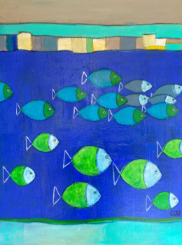 Named contemporary work « Poissons en Réunion », Made by MAPIE