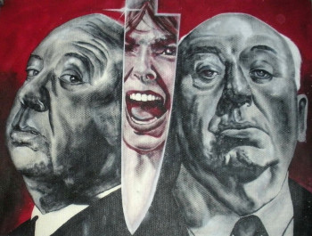 Named contemporary work « Alfred Hitchcock Psychose », Made by ERIC ERIC