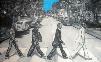 Named contemporary work « The Beatles Abbey Road », Made by ERIC ERIC