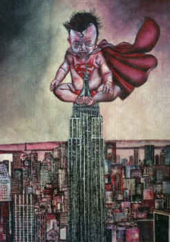 Named contemporary work « Baby Superman Empire State Building », Made by ERIC ERIC