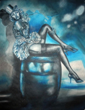 Named contemporary work « Marlene Dietrich L’ange bleu », Made by ERIC ERIC