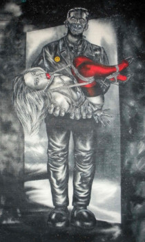 Named contemporary work « Mister Frankenstein and the girl », Made by ERIC ERIC