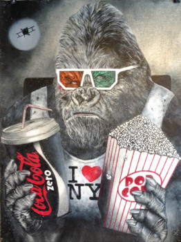 Named contemporary work « King Kong in Cinema 3D », Made by ERIC ERIC