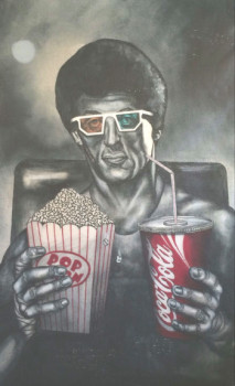 Named contemporary work « Sylvester Stallone Dans le cinéma 3D », Made by ERIC ERIC