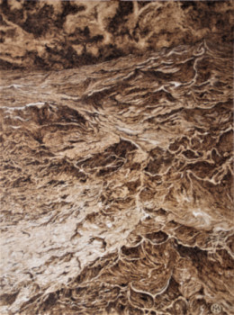 Named contemporary work « océan noir », Made by EMILE-ANDRé LESAGE
