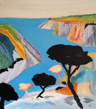 Named contemporary work « Les calanques », Made by FELJAZZ