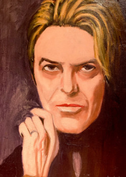 Named contemporary work « Bowie », Made by MANEL MONTAñES