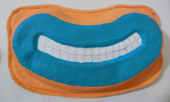 Named contemporary work « Bouche de Clown Bleu claire », Made by CAMSO LEI