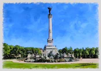 Named contemporary work « la colonne des girondins », Made by DOMINIQUE DULOT DIGITAL