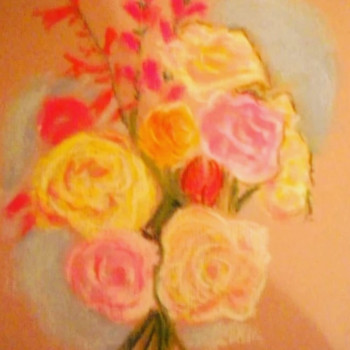 Named contemporary work « Valse aux roses pastels épistolaire de Haguenau-Théætre », Made by ELLE *