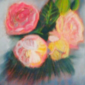 Named contemporary work « Éclosion de roses roses. », Made by ELLE *