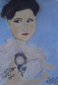 Named contemporary work « Portrait de la belle Artiste Magalie Sarah Loeffler ( Album Blanc ) », Made by ELLE *