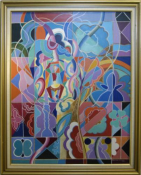 Named contemporary work « Mosaique de Couleurs », Made by MARIE-PIERRE SAINT PIERRE