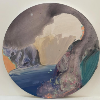 Named contemporary work « Luna », Made by INDIGO ARTFLOW