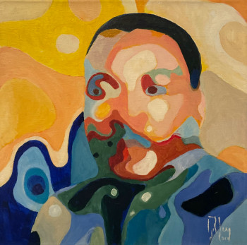 Named contemporary work « RETRATO DE MARTIN Luther King », Made by ROMAN MANRIQUE DE LARA