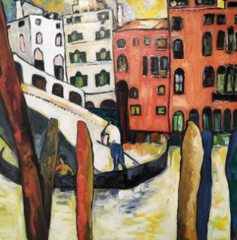 Named contemporary work « Venise », Made by G.MAZAN