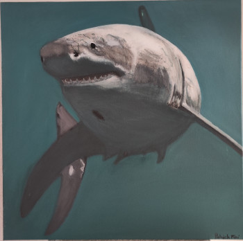 Named contemporary work « Requin blanc », Made by PATRICK FOI