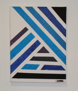 Named contemporary work « Mosaïque de bleu », Made by LAUREEN VARON