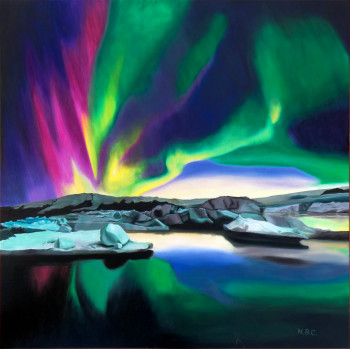 Named contemporary work « 489 COLORES DE LA AURORA BOREAL », Made by NEUS BRUNET CAPDEVILA