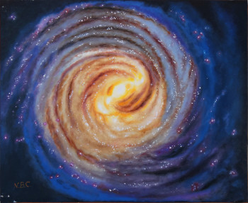 Named contemporary work « 472 GALAXIA CÓSMICA », Made by NEUS BRUNET CAPDEVILA
