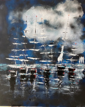 Named contemporary work « la marine en bleue 2 », Made by ERNIE