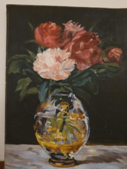 Named contemporary work « Les fleurs de Manet copie », Made by NURY LAURENCE