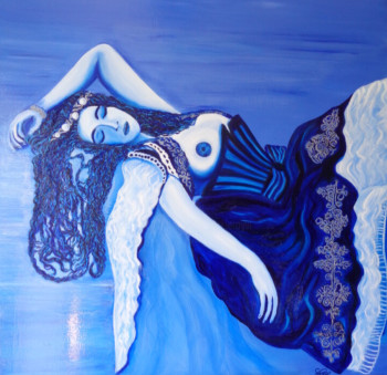 Named contemporary work « Sacré bleu », Made by LE ROY