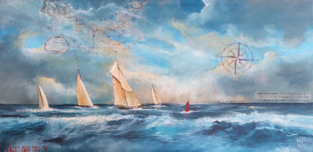 Named contemporary work « Mer méditerranée », Made by ROSE