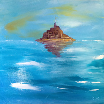 Named contemporary work « LE MONT A MAREE HAUTE », Made by JEAN PIERRE SALLE