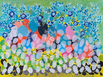 Named contemporary work « Fleurs d'écume », Made by MARADI ART MARILYN MATHURIN