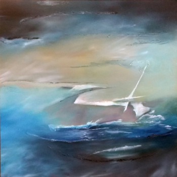 Named contemporary work « Mer de la Tranquillité », Made by FABIENNE RIBEYROLLES