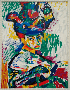 Named contemporary work « D'après Matisse "La Femme au Chapeaux" », Made by JEAN-FRANçOIS LESENFANS