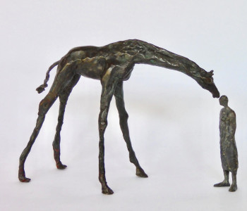 Named contemporary work « la consolation de la girafe », Made by VéRONIQUE LONCHAMP