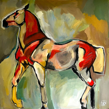 Named contemporary work « Trot Rouge », Made by LAURE SAIGNE