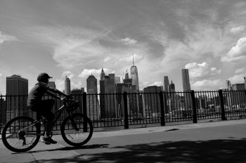 Named contemporary work « By bike on the platform », Made by HERVE PEZZINI