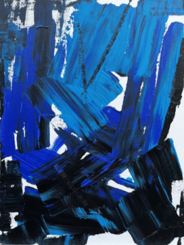 Named contemporary work « Bleu intense », Made by HERVE SOUFFI